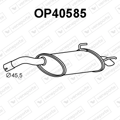 Silenciador, parte traseira para Opel Vectra C GTS 