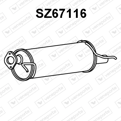 Silenciador, parte traseira para Suzuki Swift RS