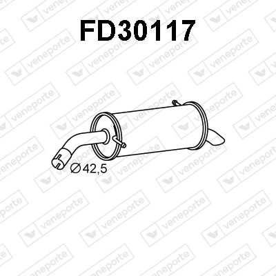 Silenciador, parte traseira Ford Fiesta VI CB1 ao melhor preço