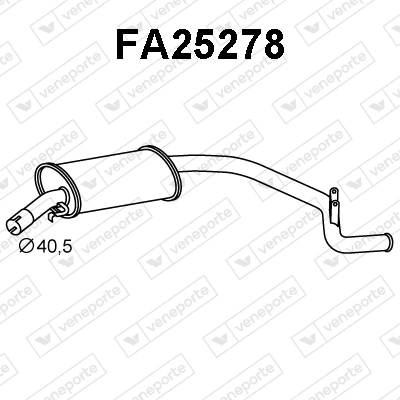 Silenciador, parte traseira para Fiat Panda 141A