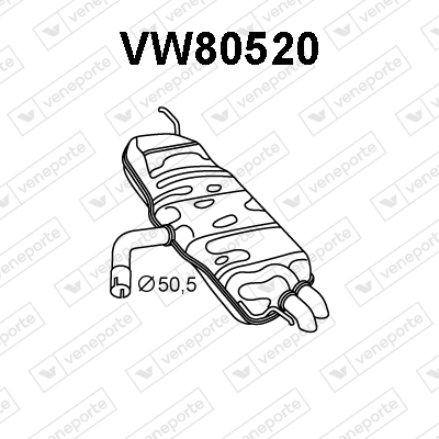 Silenciador, parte traseira Volkswagen Touran preço, a partir de 104,08 USD