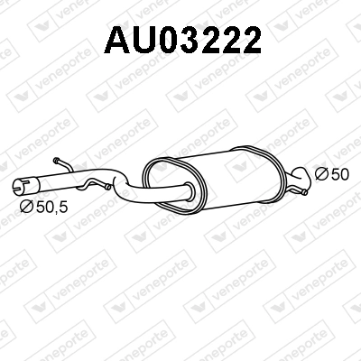 Silenciador, parte traseira BS233811 Bosal