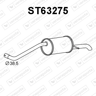 Silenciador, parte traseira para Seat Ibiza 6L1