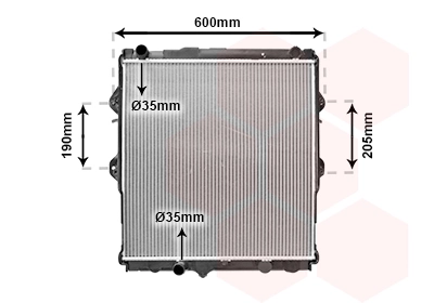Radiador de esfriamento de motor para Toyota Hilux N