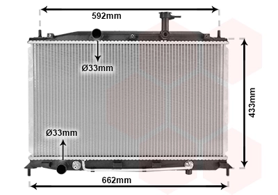 Radiador de esfriamento de motor 253101E051 Hyundai/Kia