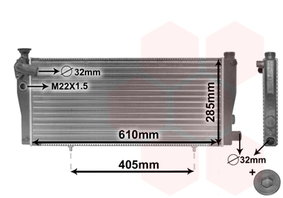 Radiador de esfriamento de motor 1300X1 Peugeot/Citroen