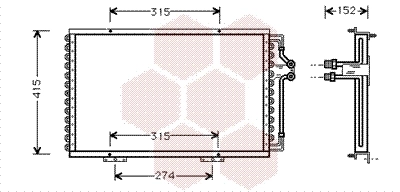 Radiador de aparelho de ar condicionado para Renault Espace II J63