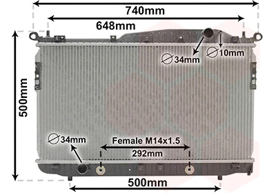 Radiador de esfriamento de motor BM1796 Magneti Marelli