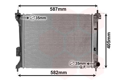 Radiador de esfriamento de motor para Hyundai I20 PB