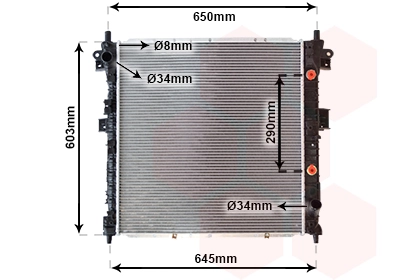 Compre Radiador de esfriamento de motor SsangYong Kyron 