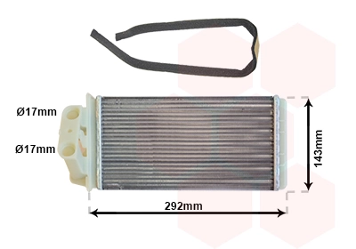 Radiador de forno (de aquecedor) para Fiat Palio 178DX