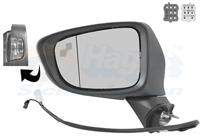 Espelho de retrovisão esquerdo para Mazda 6 GJ, GL