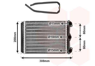 Radiador de forno (de aquecedor) para Mercedes E C123