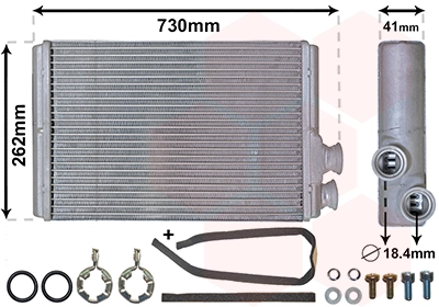 Radiador de forno (de aquecedor) para Peugeot 407 6D