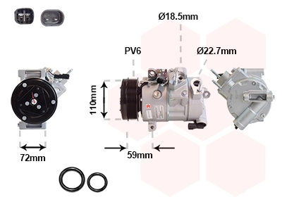 Compressor de aparelho de ar condicionado para Ford S-Max CDR