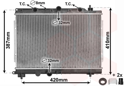 Radiador de esfriamento de motor Land Rover GRD933