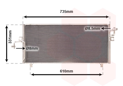 Radiador de aparelho de ar condicionado para Nissan Primera P11