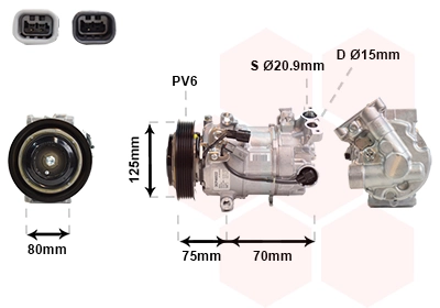 Compressor de aparelho de ar condicionado para Renault Megane IV LV