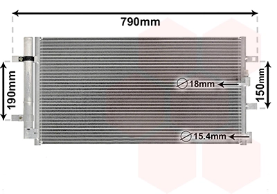 Radiador de aparelho de ar condicionado para Audi A7 4GA, 4GF