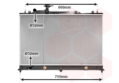Radiador de esfriamento de motor para Mazda CX-7 ER