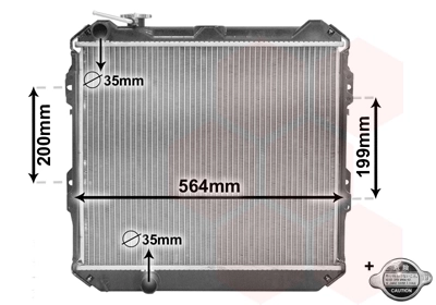 58002088 VAN Wezel Radiador de esfriamento de motor