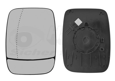 Elemento espelhado do espelho de retrovisão esquerdo 963660940R Renault (RVI)