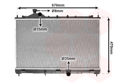 Radiador de esfriamento de motor Mitsubishi Eclipse CROSS GK, GL