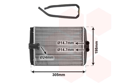 30006250 VAN Wezel Radiador de forno (de aquecedor)