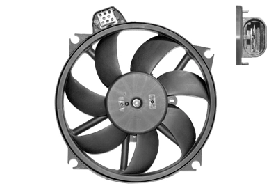 Ventilador elétrico de esfriamento montado (motor + roda de aletas) Renault Fluence L3