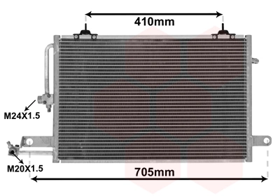 Radiador de aparelho de ar condicionado para Audi A6 4A5