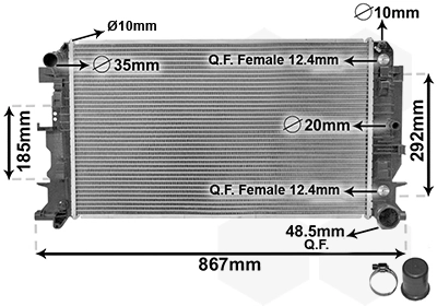 30002403 VAN Wezel Radiador de esfriamento de motor