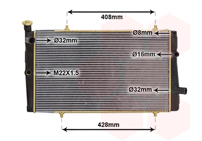 1300G2 Peugeot/Citroen Radiador de esfriamento de motor