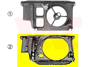 Suporte do radiador montado (painel de montagem de fixação das luzes) Peugeot 206  2A/C