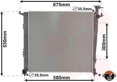 Radiador de esfriamento de motor KIA Sorento III C5, UM