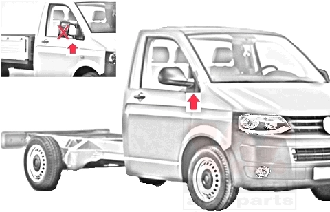 Compre Espelho de retrovisão esquerdo Volkswagen AMAROK 