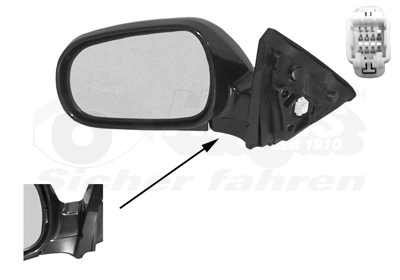  Espelho de retrovisão esquerdo Honda Civic VI hatchback (EJ9, EK1) (1995 - 2001) VI
