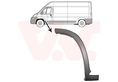 Compre 1307939070 Fiat/Alfa/Lancia Expansor (placa sobreposta) de arco do pára-lama dianteiro esquerdo