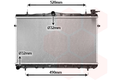 Radiador de esfriamento de motor para Hyundai Coupe RD