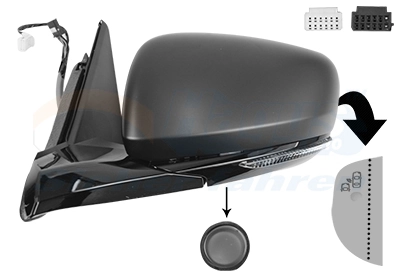 Espelho de retrovisão esquerdo para Renault Scenic R9