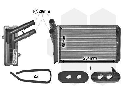 58006060 VAN Wezel Radiador de forno (de aquecedor)
