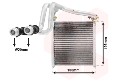 58016700 VAN Wezel Radiador de forno (de aquecedor)