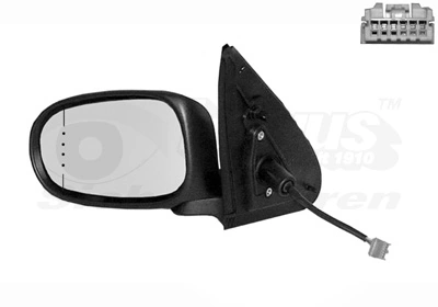 Espelho de retrovisão esquerdo para Nissan Almera II N16