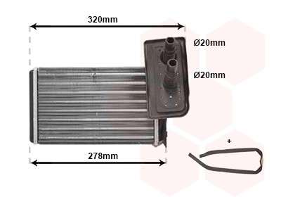 43006099 VAN Wezel Radiador de forno (de aquecedor)
