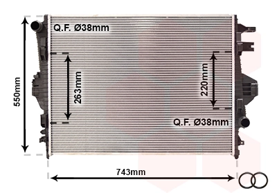 58002316 VAN Wezel Radiador de esfriamento de motor