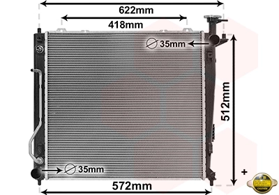 83012703 VAN Wezel Radiador de esfriamento de motor