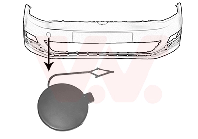 Tampão dianteira do pára-choque do gancho de reboque para Volkswagen Golf ALLTRACK VII BA5, BV5