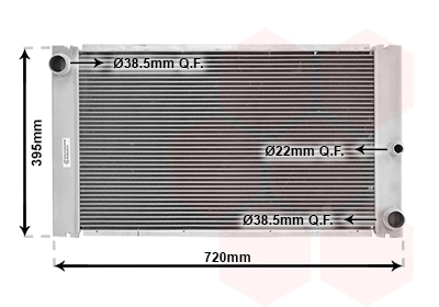  Radiador de esfriamento de motor BMW 5 sedan (E60) (2003 - 2009) 
