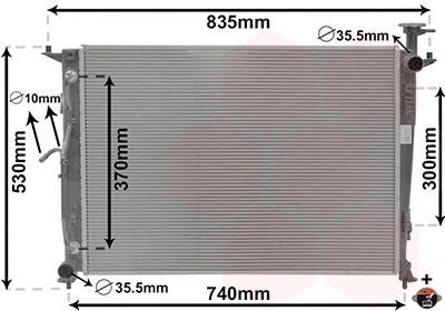  Radiador de esfriamento de motor KIA Sorento III SUV (UM) (2015 - 2020) III