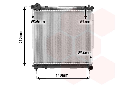 Radiador de esfriamento de motor M042013A Jdeus