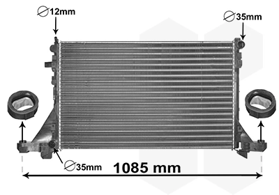 43002560 VAN Wezel Radiador de esfriamento de motor